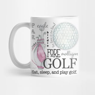 Pink Golf Art Mug